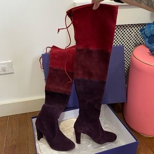 Stuart Weitzman Troika Berry OTK boots